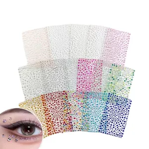 Adesivi Luccicanti per Viso e Occhi, Strass Autoadesivi, Tatuaggi Temporanei per Festival, Rave Party e Trucco - Product Image 1