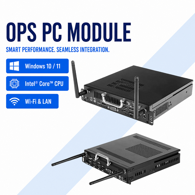 Intel OPS PC Module Mini PC Slot-in Computer for Interactive Flat Panel Smart Board Windows 11 Office & Education