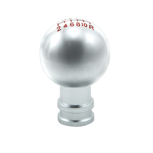 Auso-Racing Car Gear <b>Knob</b> 10-Speed Aluminum Round <b>Shift</b> Lever Universal Fit Black And Silver - Product Image 5