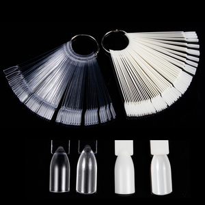 แผ่นแสดงสีเล็บแบบด้าน 50 ชิ้น พร้อมวงแหวน สำหรับฝึกทาสีเล็บและโชว์สี - Product Image 1