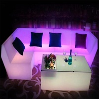 Barra Luminosa RGB de Alta Gama, Geométrica, Estilo Europeo Moderno, Material Acrílico, Muebles de Sofá para Discoteca, Control Remoto Inalámbrico/Táctil