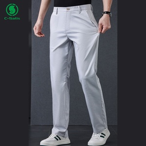 Pantalons en <span class=keywords><strong>lin</strong></span> pour hommes OEM pantalons décontractés haut de gamme pantalons Chino d'affaires légers en soie de glace d'été droits et amples hommes - Product Image 2