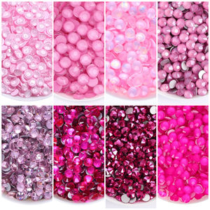 34 tipos de diamantes de imitación de cristal de Color rosa, diamantes de imitación ostentosos, <span class=keywords><strong>pegamento</strong></span> brillante en diamantes de imitación <span class=keywords><strong>para</strong></span> ropa de actuación de gimnasia - Product Image 1