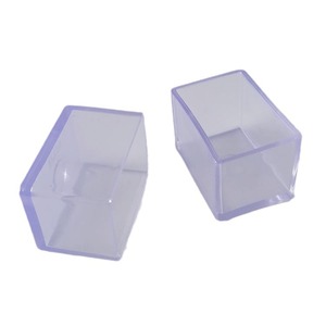 ปลอกหุ้มขาเก้าอี้พลาสติกทรงสี่เหลี่ยมโปร่งใส 25x38 ซม. ป้องกันการลื่นไถล ปลอกป้องกันขาเฟอร์นิเจอร์ - Product Image 1