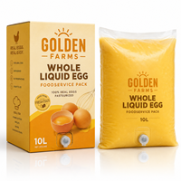 Emballage personnalisé en boîte de 10 L pour œufs liquides entiers, sachet de liquide d'œuf pasteurisé pour la restauration avec valve