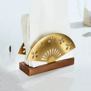 Suporte de Papel Toalha de Aço Inoxidável para Mesa de Jantar de Hotel, Dispensador de Papel Toalha Metálico Dourado Prateado - Product Image 3
