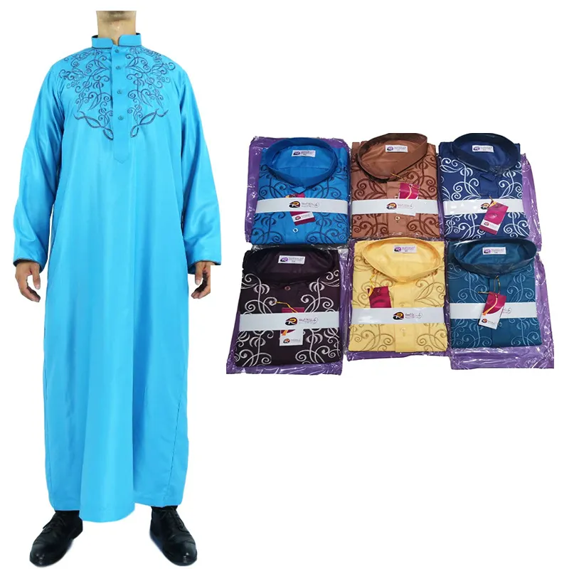 Производитель Yibaoli, хорошо изготовленная Мужская абайя, мусульманская одежда, al haramain, вышитая, оптовая продажа, jubba thobe