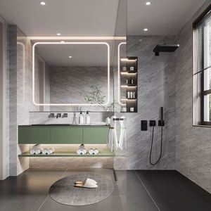 Mueble de Baño con Espejo y Lavabo Personalizado, Mueble de Baño de Madera - Product Image 5