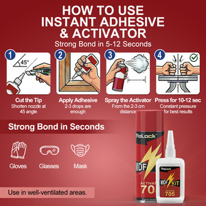 Kit de Activador de Superpegamento de Alta Viscosidad, Pegamento de Cianoacrilato Premium Instantáneo para Trabajos en Madera, Molduras y Aletas de Arquería - Product Image 3