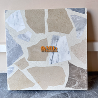ML-IT006 Carrelage de sol en terrazzo préfabriqué personnalisé en mosaïque de marbre, ciment et résine, poli, affûté, comptoir scellé
