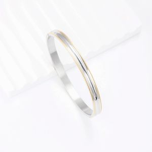 Nueva Pulsera de Acero Inoxidable con Baño de Oro de 18K y Patrón Grabado, Diseño Moderno 2026, Joyería de Mano para Mujer, Estilo Personalizado - Product Image 6