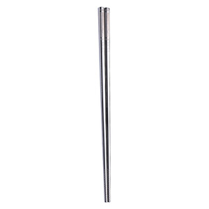 Juego de palillos chinos de acero inoxidable 304 con láser, palillos cuadrados antideslizantes y antiescaldantes para el hogar, hotel y vajilla. - Product Image 5