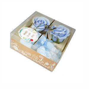 Toalla de Regalo Festiva con Forma de Oso, Caja de Regalo, Jabón de Flores para el Día del Maestro, Transparente, Práctico, Regalo Sorpresa - Product Image 4