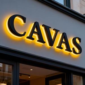 Enseigne <span class=keywords><strong>LED</strong></span> 3D en acrylique et métal pour magasin, intérieur/extérieur, lettres lumineuses, logo d'entreprise, enseigne rétroéclairée personnalisée - Product Image 2