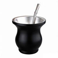 Vente en gros de gobelets à yerba mate en acier inoxydable à double paroi de 300 ml, en acier inoxydable 18/8