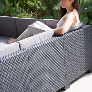 Set di Mobili da Giardino Asis in Rattan PE Moderno, Design Durevole in Polipropilene di Alta Qualità, Set Divano da Esterno - Product Image 6