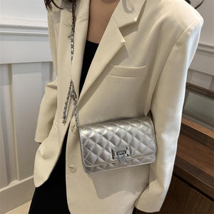 New women's classic single strap shoulder <b>bag</b>, fragrant and fashionable polyester button closure crossbody <b>bag</b> - Product Image 1