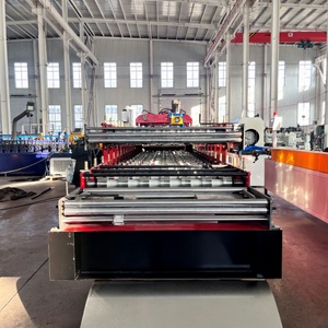 Équipement de fabrication de tuiles en acier coloré à double couche pour stades, machine de profilage à double couche entièrement automatique - Product Image 3