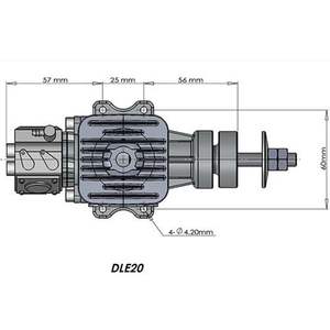 Motor de Gasolina Metálico Original DLE 20 20CC para Aeromodelismo Radiocontrol, Motor DLE20 20CC - Product Image 3