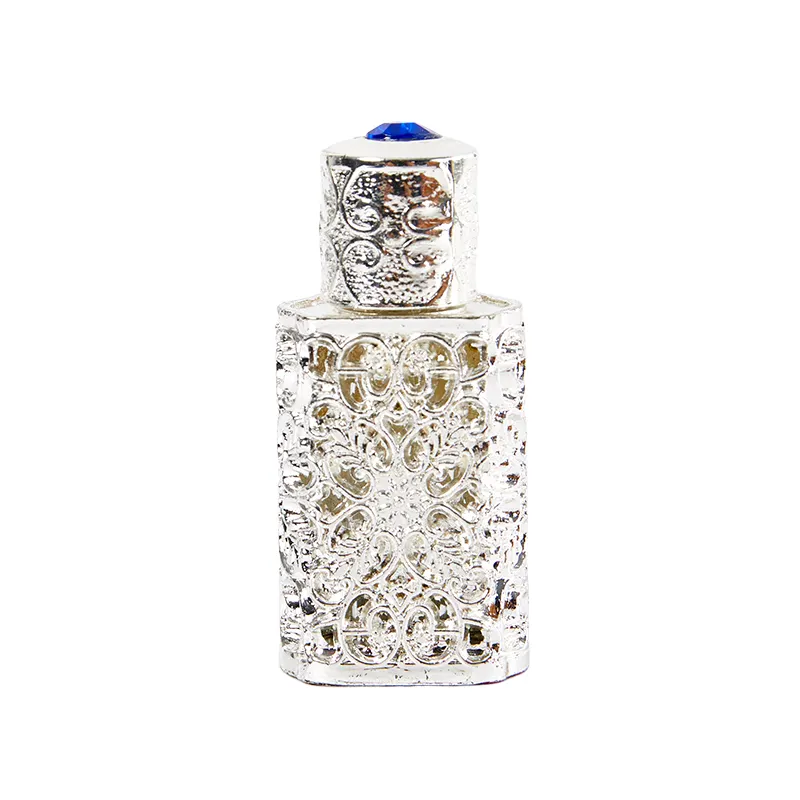 20ml custom logo perfume bottle square screw cap and box low moq arabian arabic luxury oud perfume oil attar glass bottle