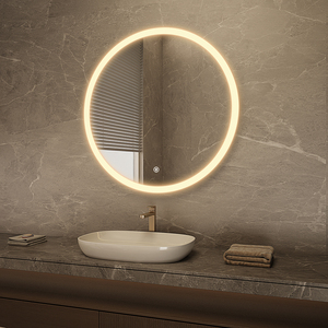 Espejo de luz LED de cristal montado en la pared inteligente moderno montado en la pared con función de aumento y maquillaje - Product Image 4