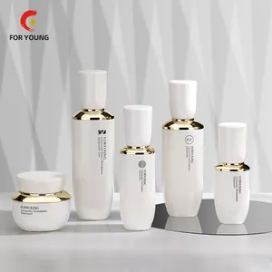 30ml/50ml/100ml/120ml Luxury Triangular shape glass bottle Skincare Packaging set with lotion pump 50g jar OEM color