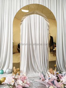 Nhà Máy Giá New Vàng Thép Không Gỉ Kim Loại Vòm Sân Khấu Backdrop Khung Đứng Cho Đám Cưới Tổ Chức Sự Kiện Trang Trí - Product Image 6