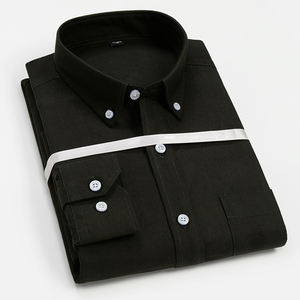 <span class=keywords><strong>Oxford</strong></span> Spinning hombres Slim-Fit Business Casual <span class=keywords><strong>Camisa</strong></span> de algodón de manga larga estilo coreano de moda para primavera otoño estilo juvenil - Product Image 4