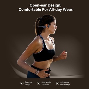 Es-958 Bone Conduction Headphones Bluetooth 6.0 IPX8 Waterproof Sports Headphones Nebula Gray Foldable Design - Product Image 2