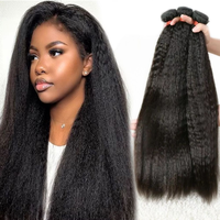 Lots de Cheveux Naturels en Gros, Extensions de Cheveux à Double Trame avec Cuticules Alignées, Lots de Cheveux Humains Brésiliens Lisses Crépus