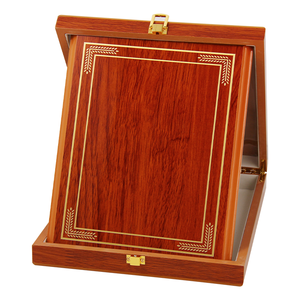 Plaque en bois de livraison rapide Plaque vierge Plaque de certificat en bois rectangulaire évidée sur le dos pour afficher le certificat - Product Image 6