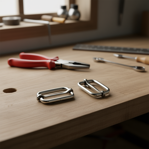 Fibbia Regolabile in Metallo 43x28mm per Chiusura Cintura, 2 Pezzi - Product Image 2