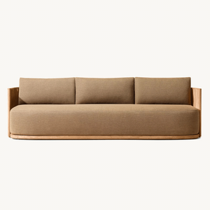 Giardino Teak divano Set Villa moderni mobili da <span class=keywords><strong>esterno</strong></span> Hotel Patio impermeabile divano Resort in legno divano appartamento mobili da balcone - Product Image 6