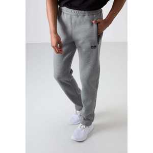 Pantalon de survêtement pour homme Tommylife, gris chiné, en molleton, taille élastique, décontracté, respirant - Product Image 6