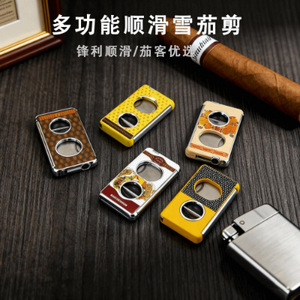 Cortador de Cigarros de Acero Inoxidable Cuadrado, Juego de Accesorios Metálicos Multifuncionales para Fumar - Product Image 4