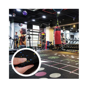 Tapis de sol en caoutchouc EPDM pour salle de sport, antidérapant, pour exercices intérieurs, 6 mm, 8 mm - Product Image 1