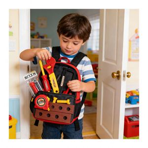 Juego de Herramientas de Aprendizaje Temprano, Banco de Trabajo de Madera, Caja de Herramientas, Juguete de Ingeniero, Taladro, Juego de Construcción, Juego de Imitación, Juguete de Habilidades Motoras - Product Image 3