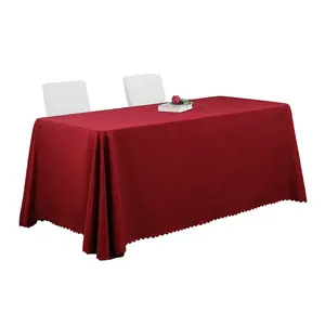 Weiße rechteckige Tischdecke für 6 Fuß Tisch ideal für Partys