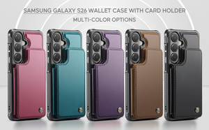 Étui en cuir <span class=keywords><strong>Caseme</strong></span> C22 avec porte-cartes pour <span class=keywords><strong>Samsung</strong></span> Galaxy S26 Plus Ultra A15 A16 5G A17 A36 A37 A56 A57, coque arrière avec béquille - Product Image 2