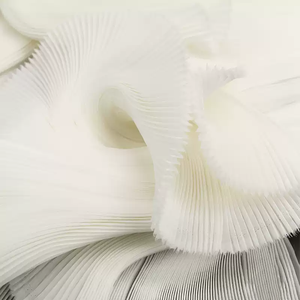 Tela de Organza Plisada Blanca con Arrugas Pequeñas, Nueva de <span class=keywords><strong>2026</strong></span>, Rígida, de Forma Ancha, para Decoración de Escenarios, Vestidos de Moda Hechos a Mano, Tela de Diseñador - Product Image 2