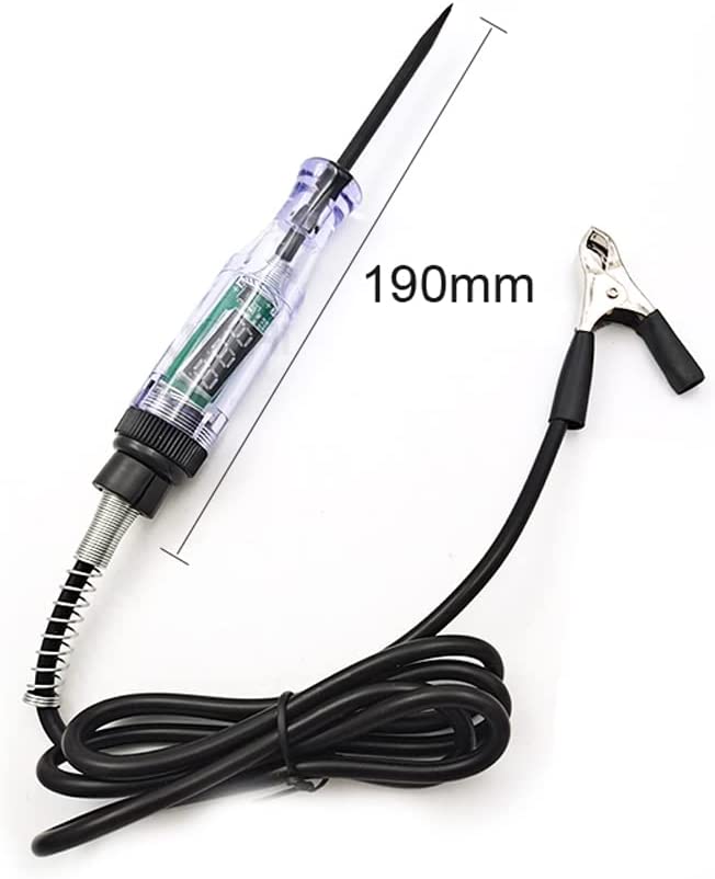 Testeur De Circuit Numérique Automobile - Stylo Test Tension DC 6V/12V/24V - Pour Vérifier Phares, Feux, Circuits - Avec Câble Et Clip