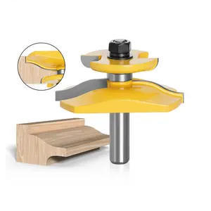 1pc 12mm 1/2 Shank Raised Panel Router Bit with Backcutter Cove 3-1/4 Tenon Bit Woodworking Milling Cutter for Wood