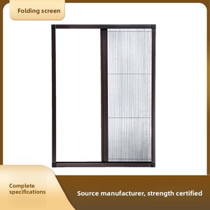 Porte moustiquaire invisible pliante en accordéon moderne en alliage d'aluminium Moustiquaire de fenêtre sur mesure Porte coulissante de salon - Product Image 4