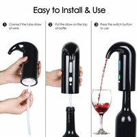 Gadget intelligent 2025 Approbation CE & ROHS Aérateur de vin rechargeable Pompe de carafe à vin électrique pour la décoration de mariage