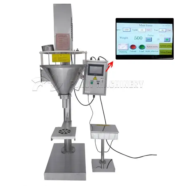 Máquina automática de envasado y etiquetado de llenado de polvo seco de café