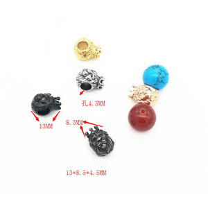 yunnique Stainless Steel Lion Head <b>Spacer</b> Beads For Bracelet Making DIY Jewelry Accessories - Product Image 2