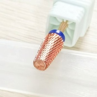Fraise à ongles rotative en acier tungstène or rose 5 en 1 pour machine à ongles, outil de retrait pour poudre acrylique