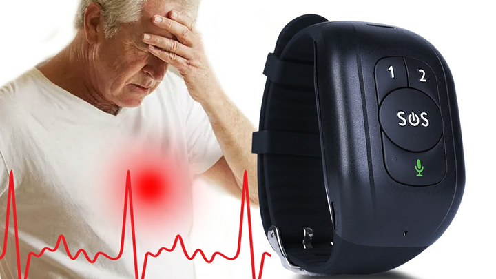 4G LTE Elderly SOS Personal GPS Tracker Bracelet with Health Monitoring