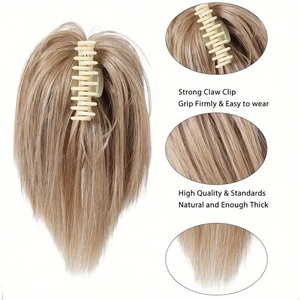 แฮร์พีซผมทรงซาลาเปาแบบยุ่งสำ<span class=keywords><strong>ห</strong></span>รับผู้<span class=keywords><strong>ห</strong></span>ญิงวิก<span class=keywords><strong>ผม</strong></span>แบบหนีบผมต่อ<span class=keywords><strong>ห</strong></span>างม้าสั้น<span class=keywords><strong>ผม</strong></span><span class=keywords><strong>ห</strong></span>ยิกแบบง่าย - Product Image 2