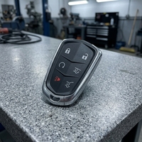 Nouvelle coque de boîtier de porte-clés à distance de voiture intelligente 6 boutons pour Cadillac Escalade ESV 2015-2019 avec LOGO de type bouclier